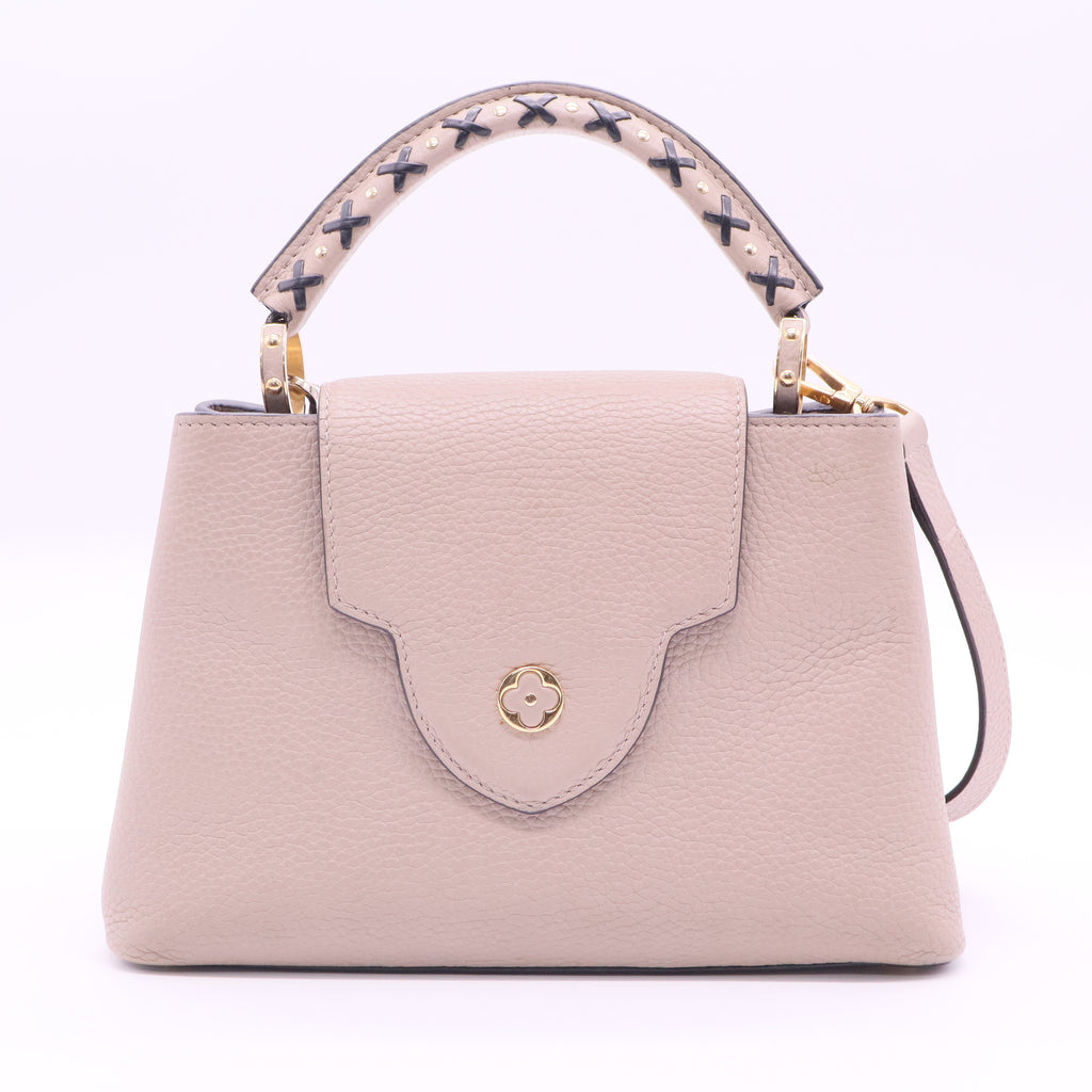 Louis Vuitton Galet Taurillon Leather and Capucines PM Bag Twins