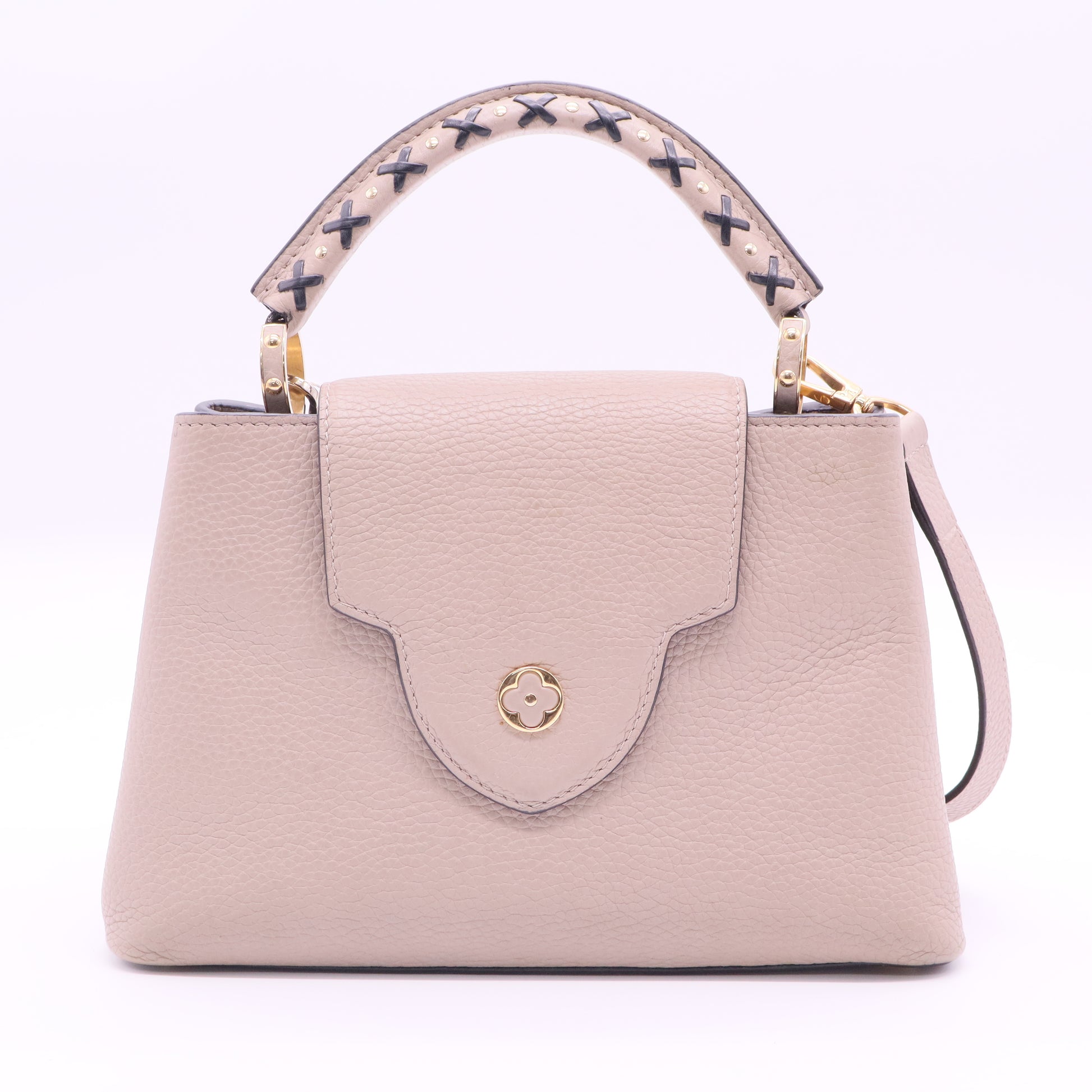 Louis Vuitton Galet Taurillon Leather and Capucines PM Bag Twins