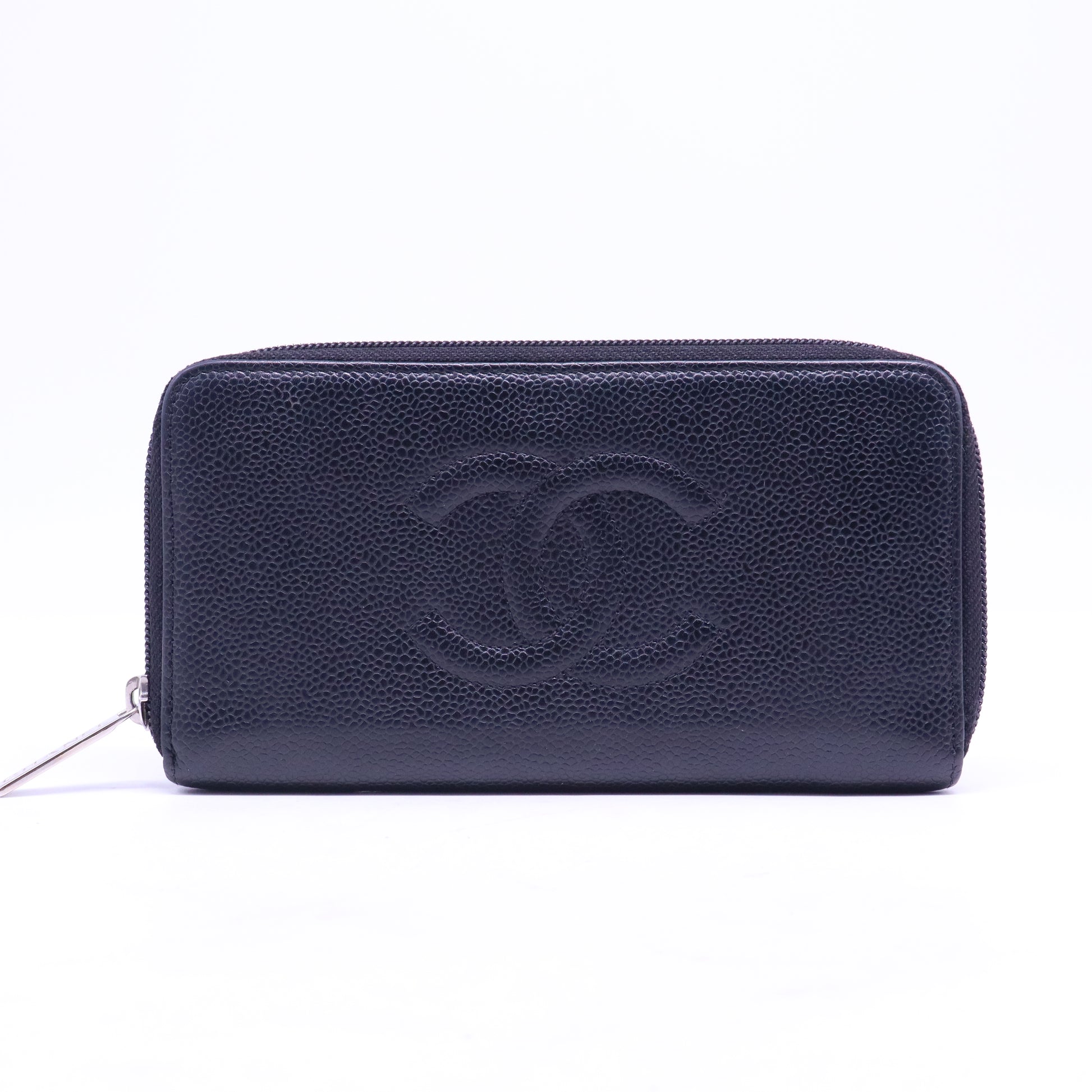 Black Caviar Leather Timeless L-Gusset Zippy Wallet W20798