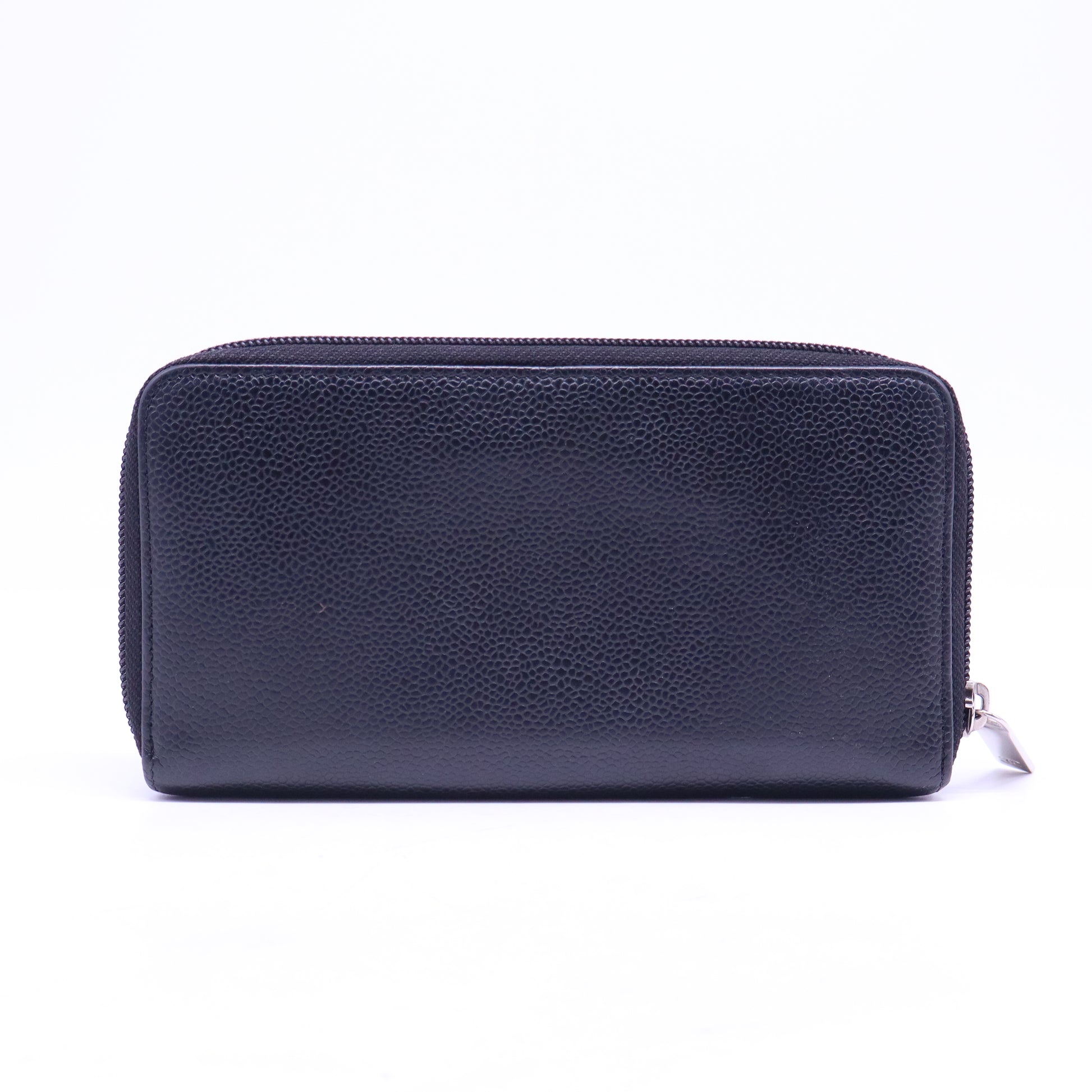 Black Caviar Leather Timeless L-Gusset Zippy Wallet W20798