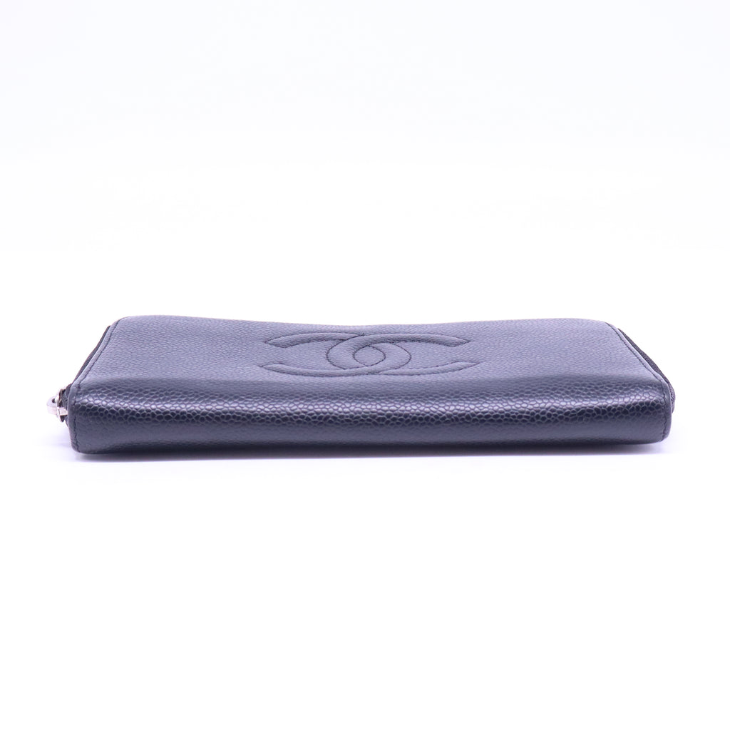 Black Caviar Leather Timeless L-Gusset Zippy Wallet W20798