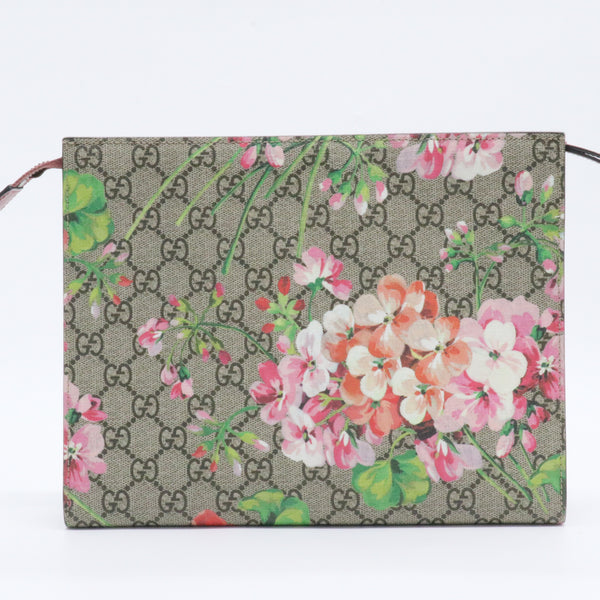 Toiletry Pouch Blooms Print GG Coated Canvas Small