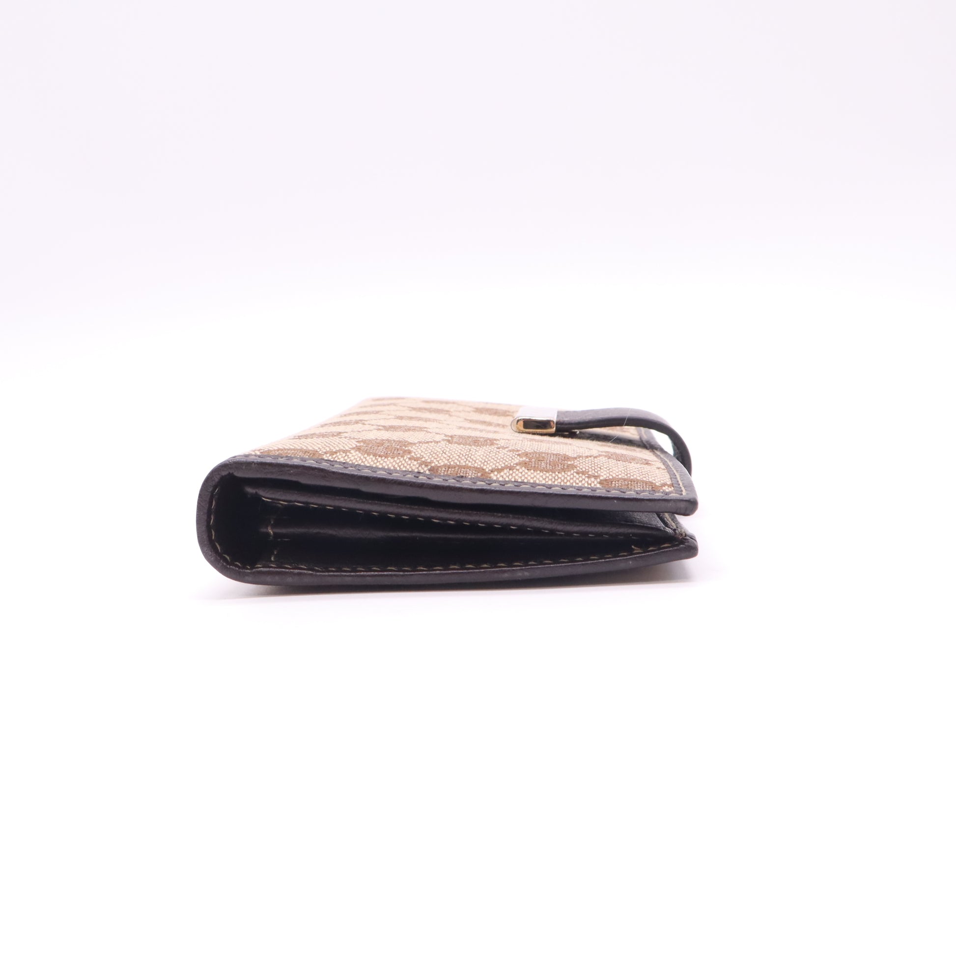 GG Plus Monogram Icon Bar Continental Flap Wallet Dark Brown W22548