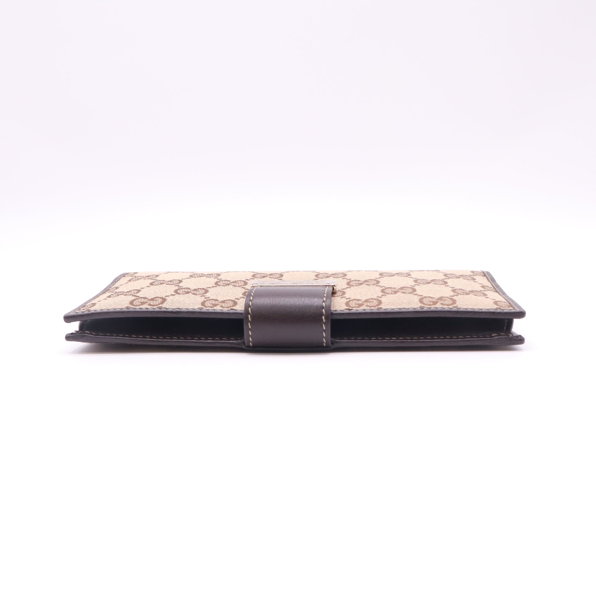 GG Plus Monogram Icon Bar Continental Flap Wallet Dark Brown W22548