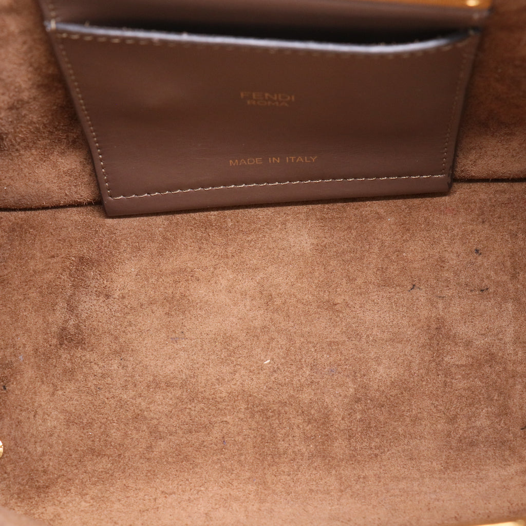 Fendi brown shoulder bag twins