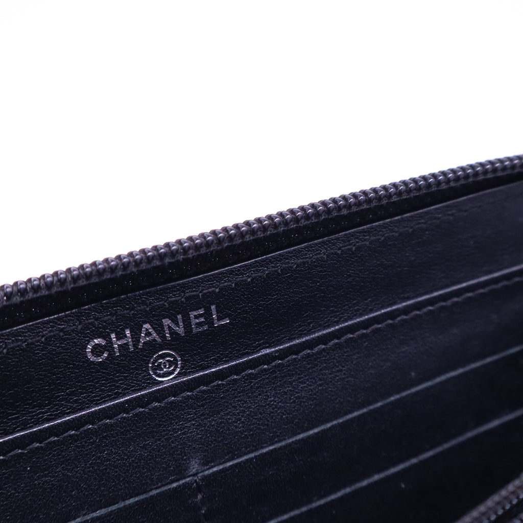 Black Caviar Leather Timeless L-Gusset Zippy Wallet W20798
