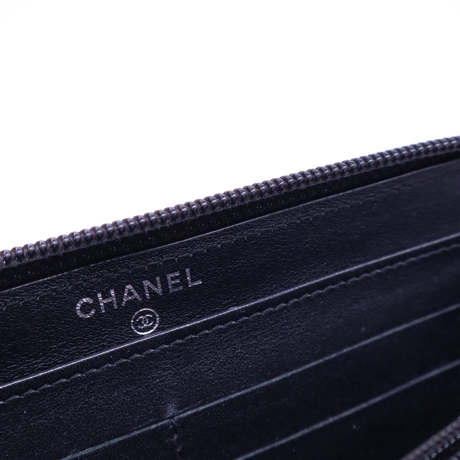 Black Caviar Leather Timeless L-Gusset Zippy Wallet W20798