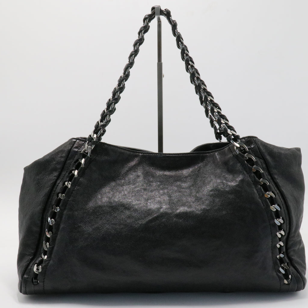 Modern Chain Tote Caviar East West