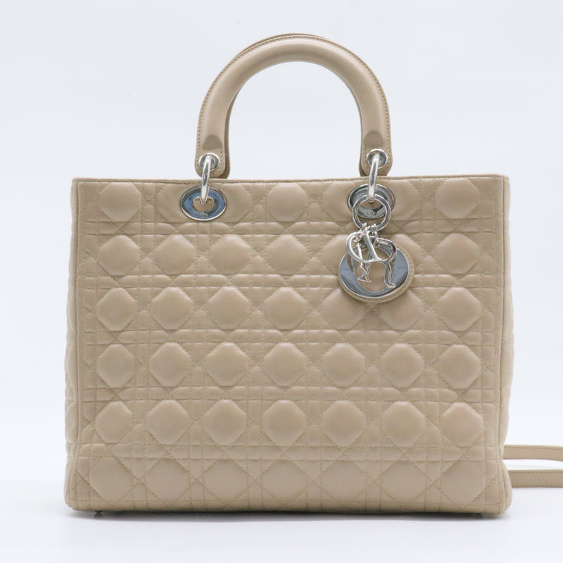 Lady Dior Bag Cannage Quilt Lambskin Large