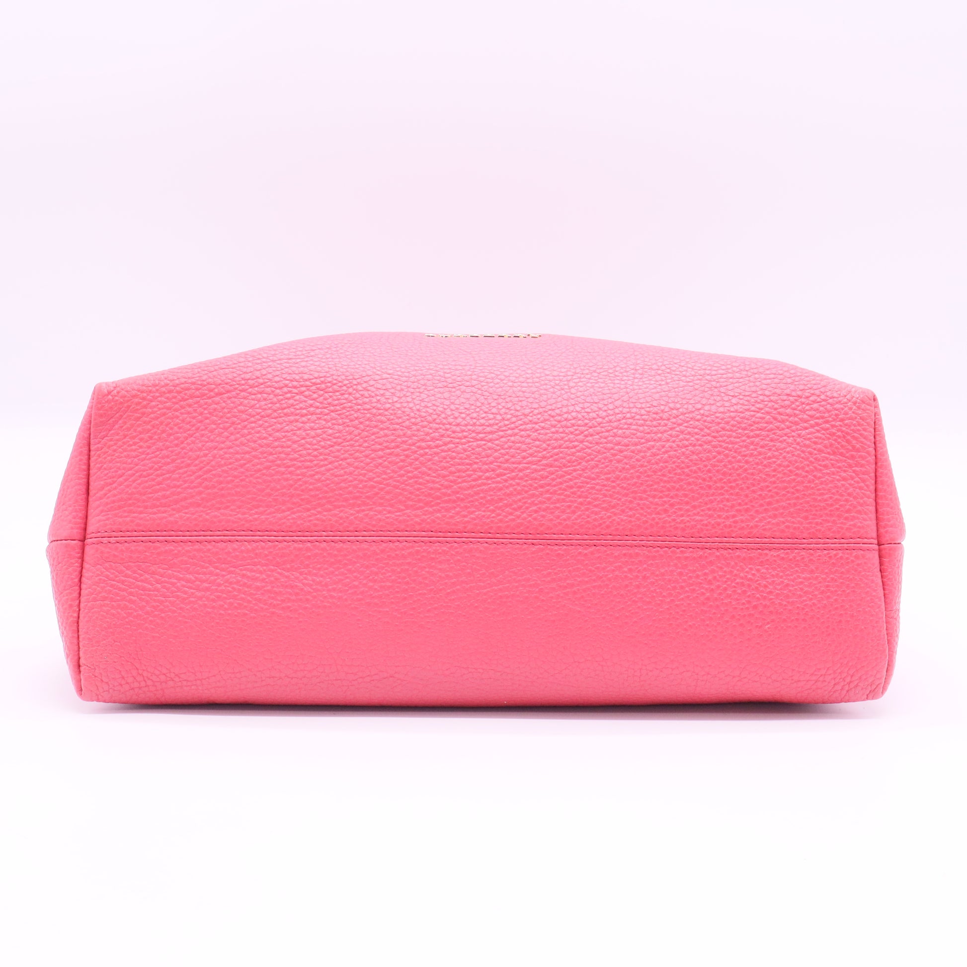 Pink Grained Leather Baynard Tote Bag