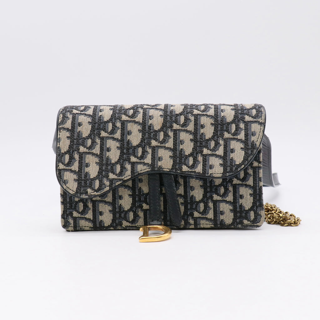Dior Embroidered My Dior Daily Chain Pouch Oblique twins LDJ5592