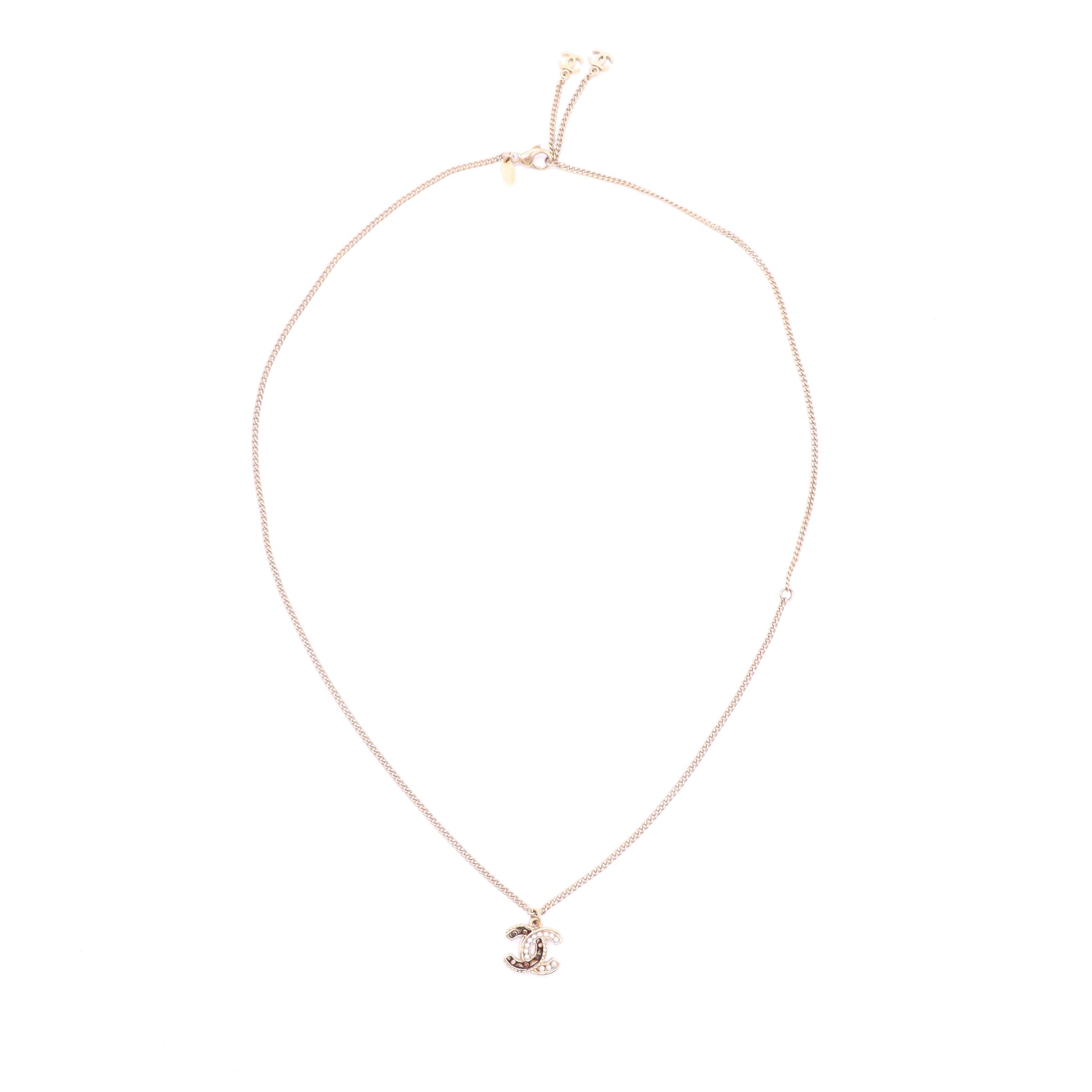 Cruise Gold Coco CC logo necklace W20328