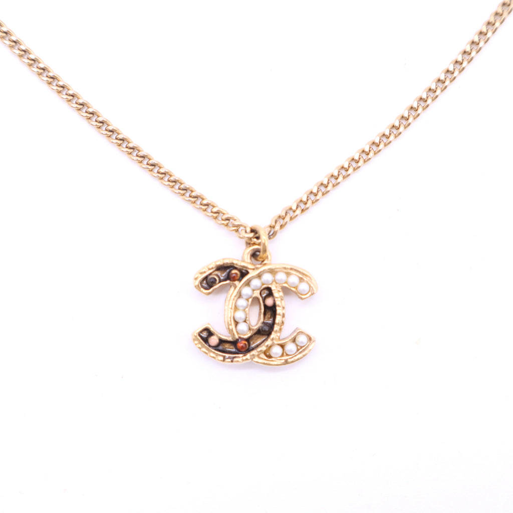 Cruise Gold Coco CC logo necklace W20328
