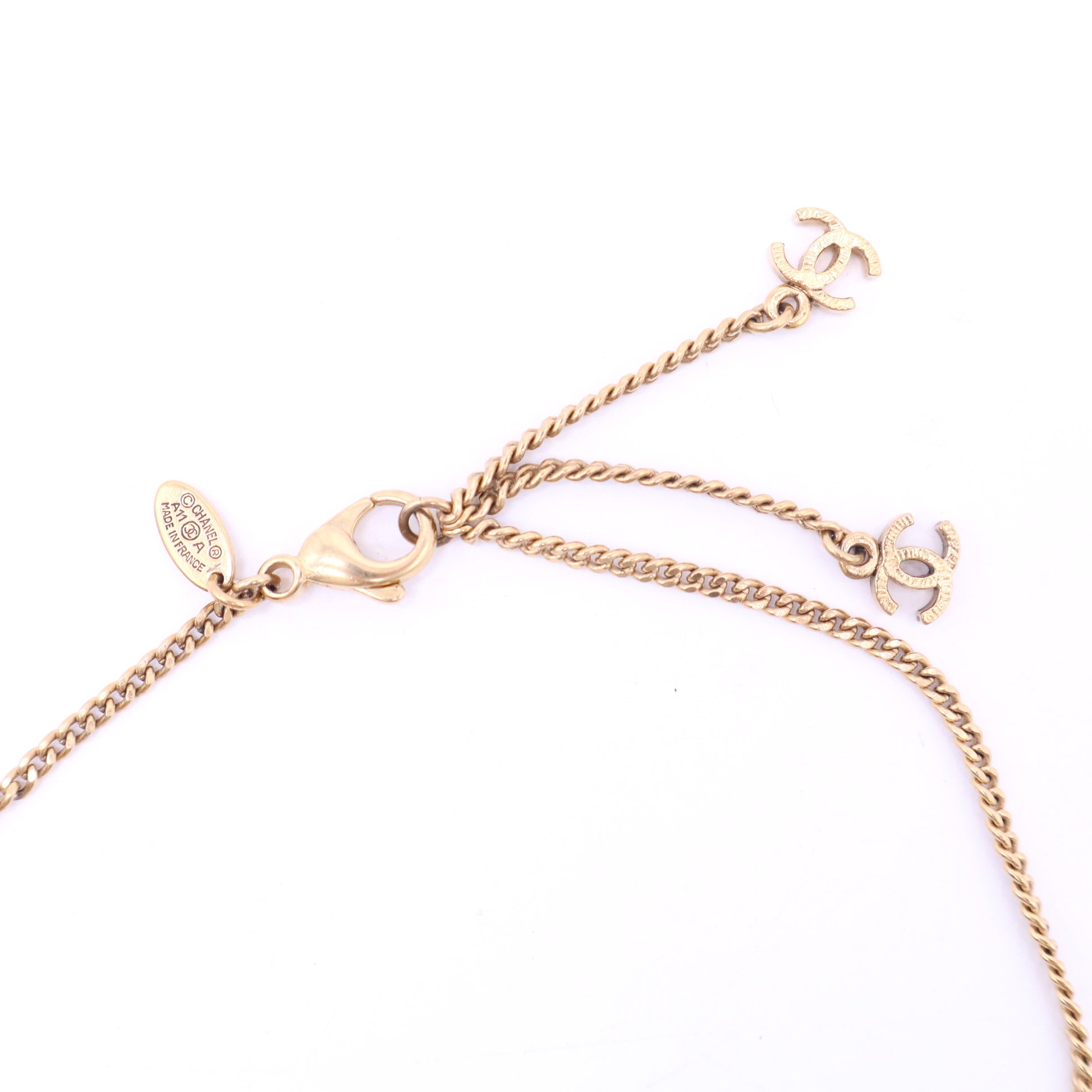 Cruise Gold Coco CC logo necklace W20328