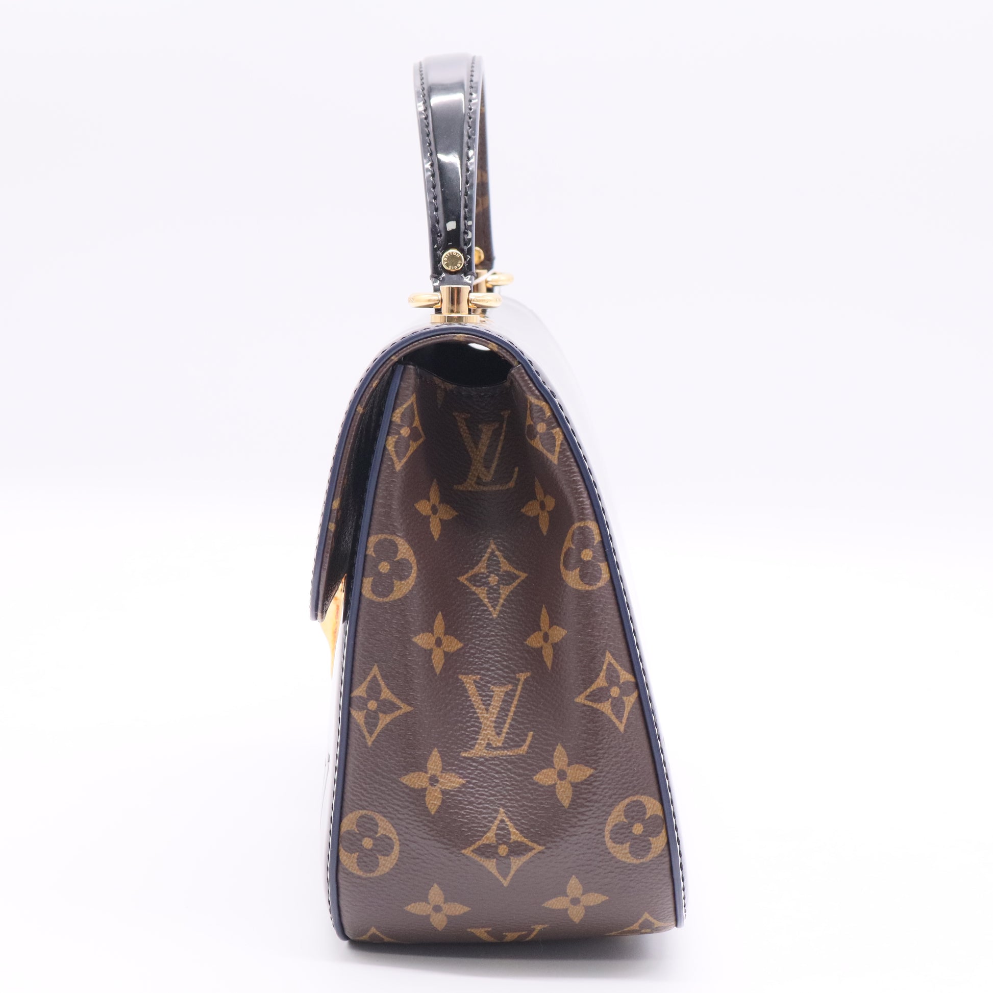 Cherrywood Handbag Vernis with Monogram Canvas PM twins
