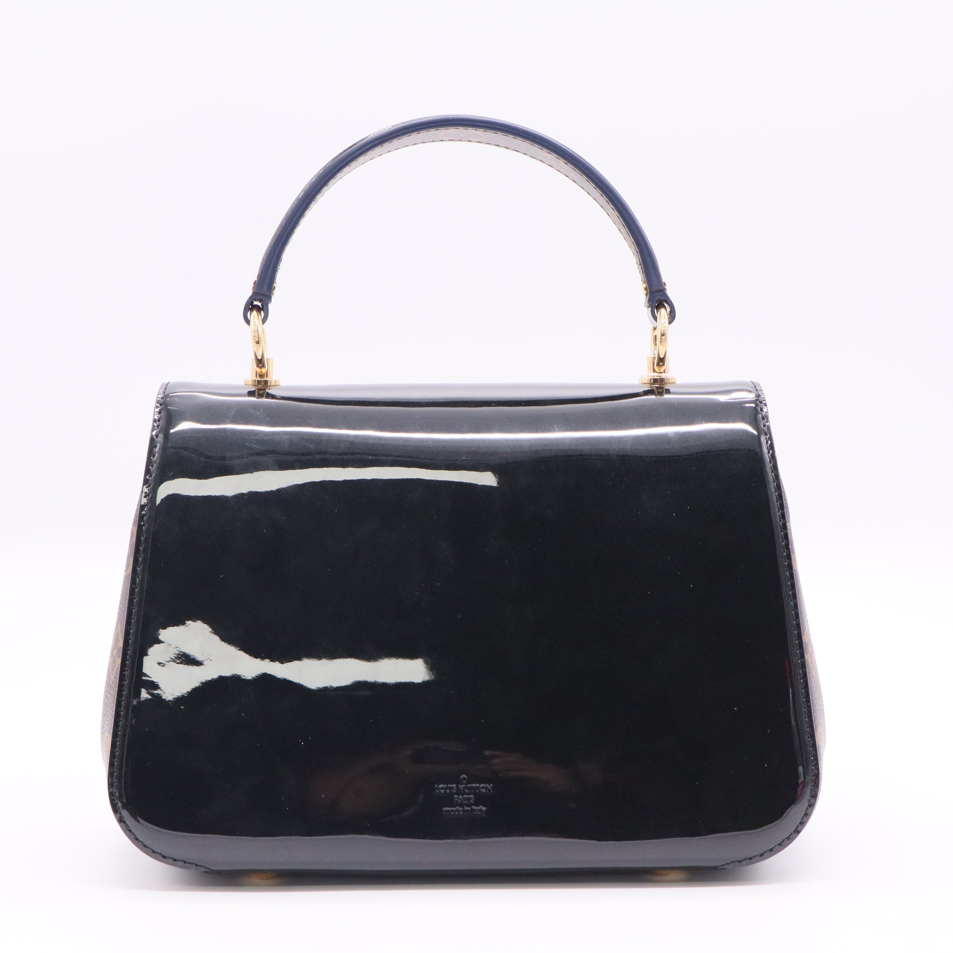 Cherrywood Handbag Vernis with Monogram Canvas PM twins