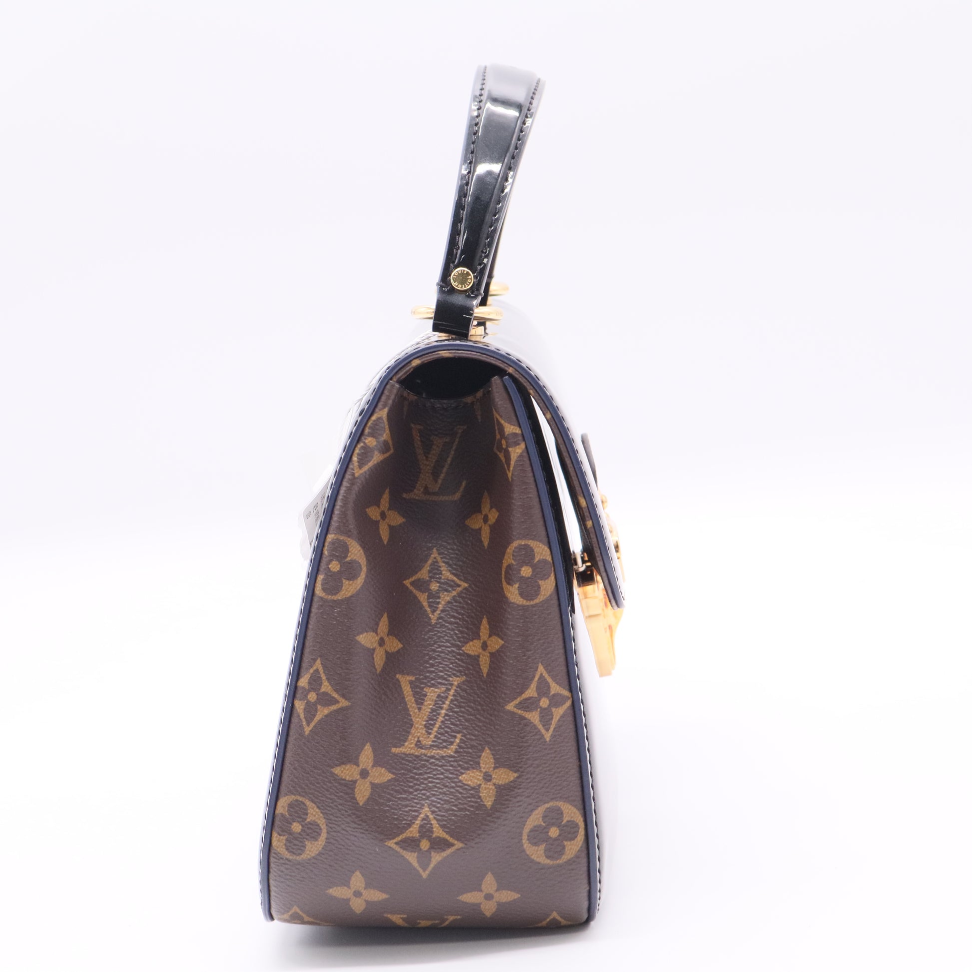 Cherrywood Handbag Vernis with Monogram Canvas PM twins