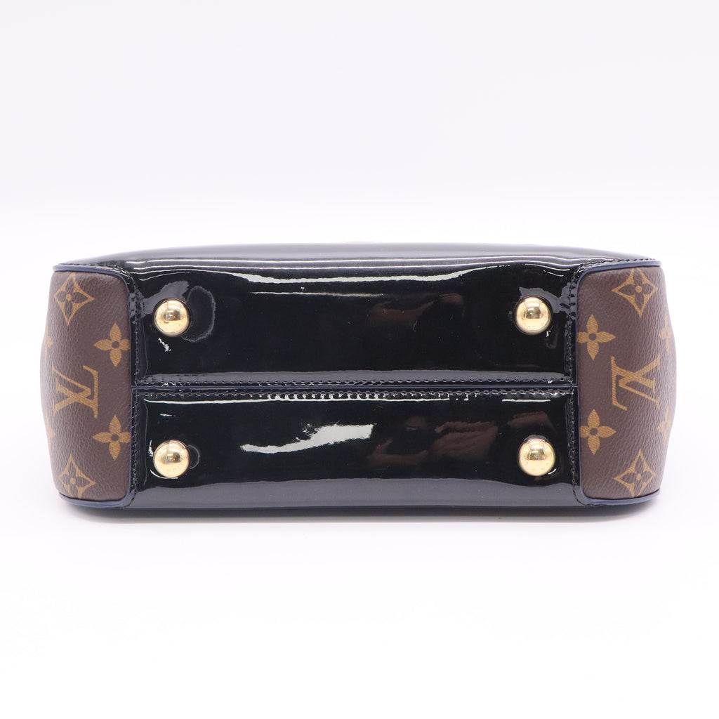 Cherrywood Handbag Vernis with Monogram Canvas PM twins