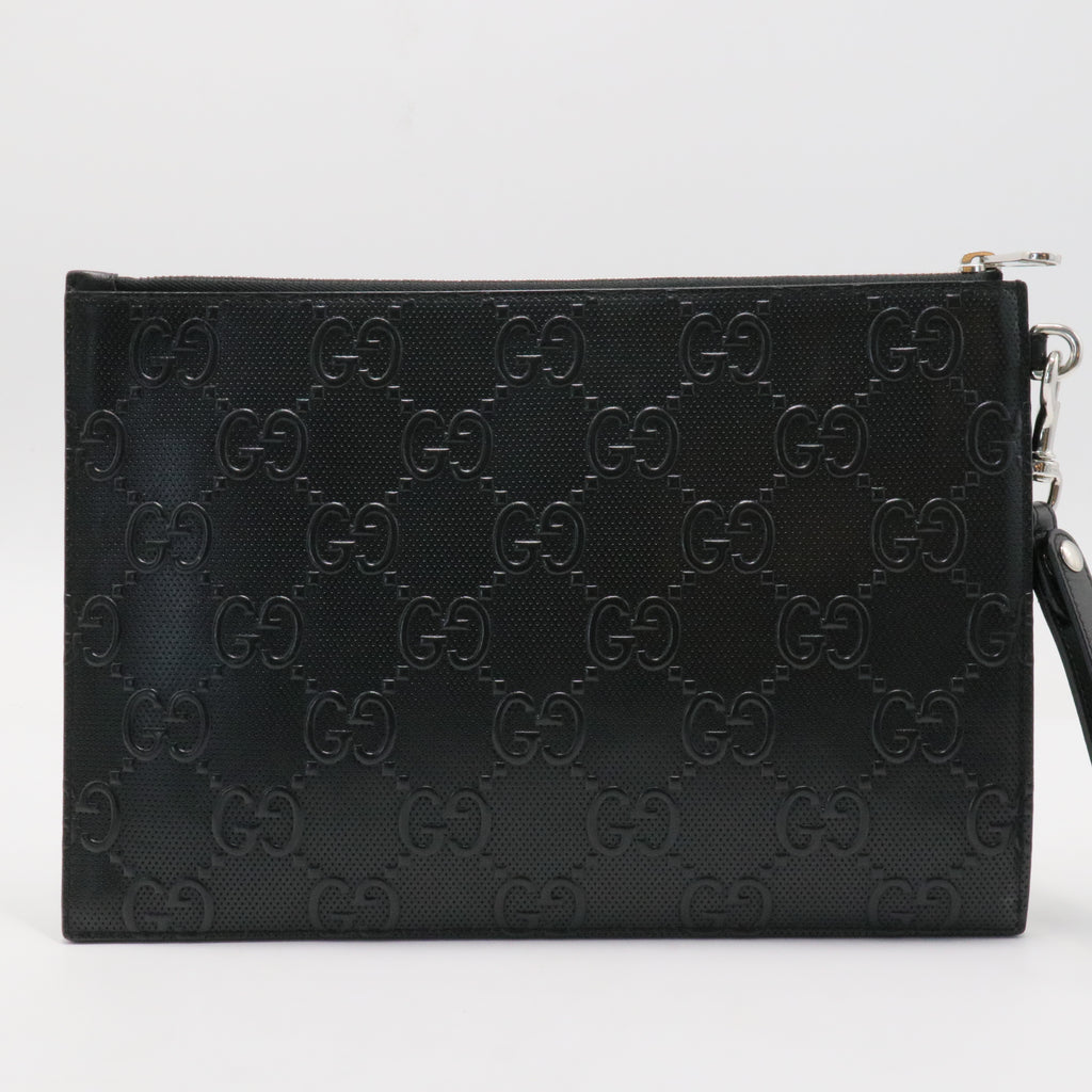 Chain Wristlet Wallet Guccissima Leather