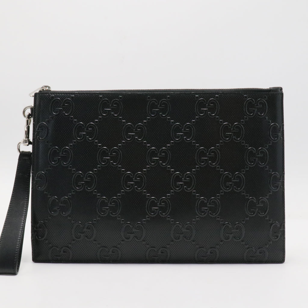 Chain Wristlet Wallet Guccissima Leather