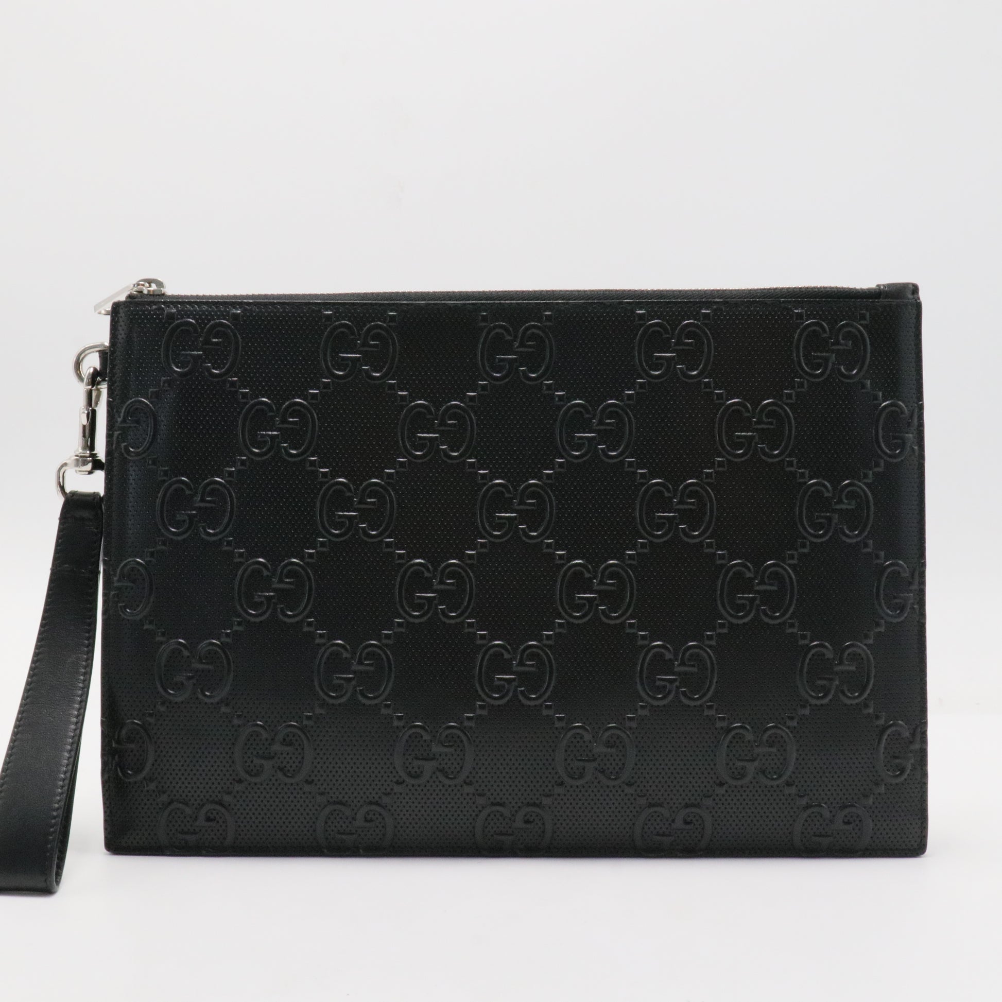 Chain Wristlet Wallet Guccissima Leather