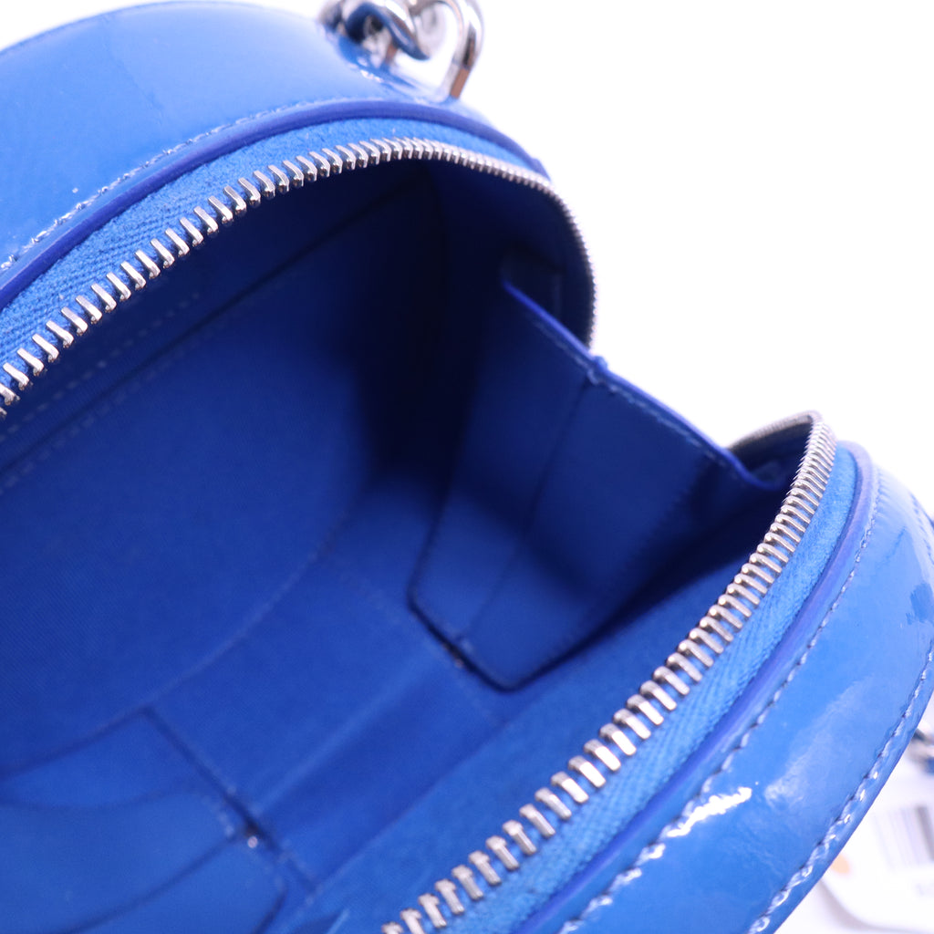 Patent Round As Earth Evening Bag Blue B21037