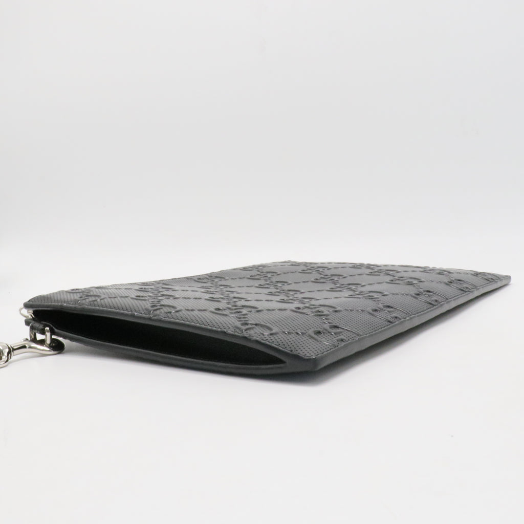 Chain Wristlet Wallet Guccissima Leather