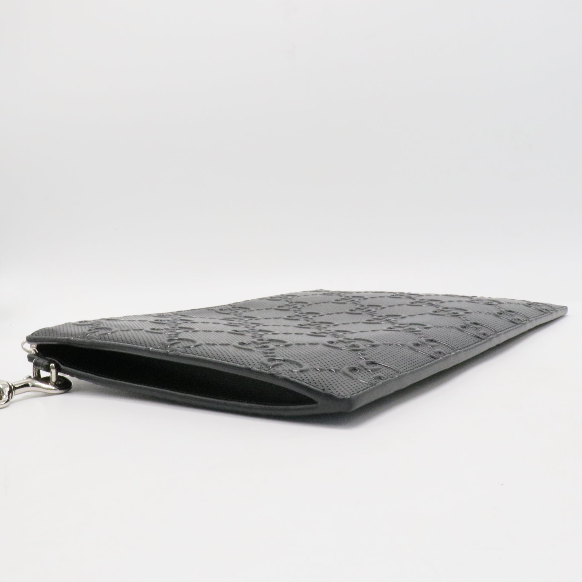 Chain Wristlet Wallet Guccissima Leather