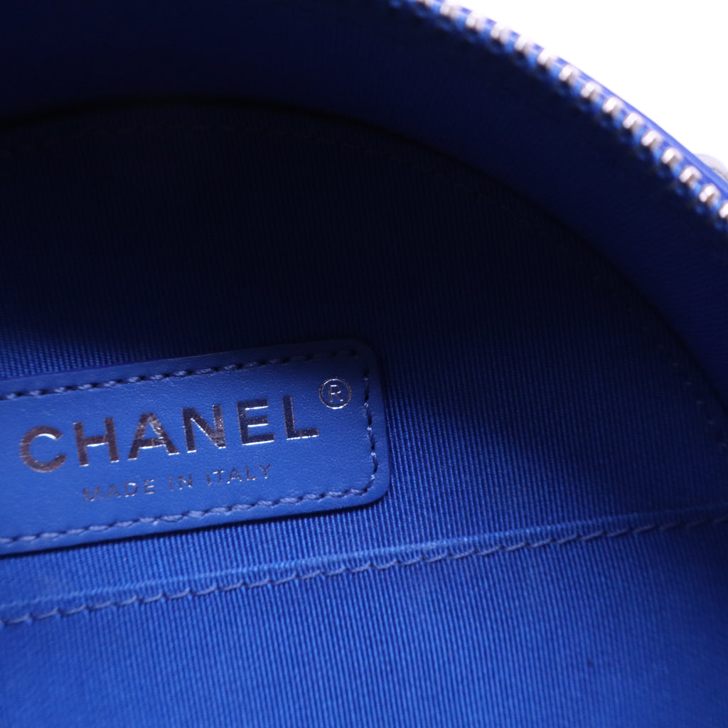Patent Round As Earth Evening Bag Blue B21037