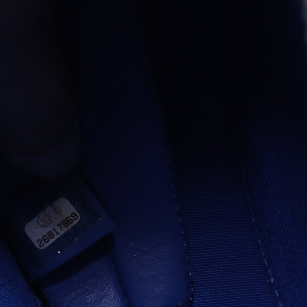 Patent Round As Earth Evening Bag Blue B21037