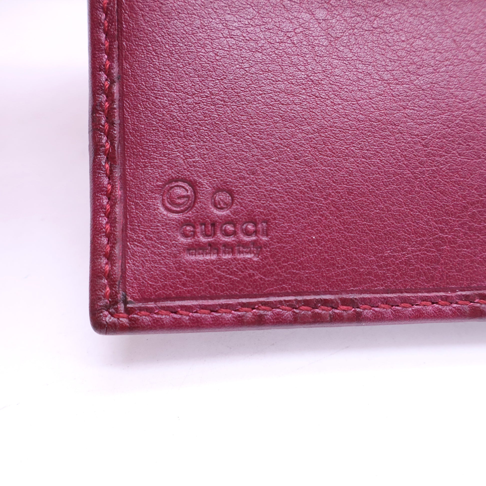 GG Emblem Small Wallet in Embossed Leather W20341