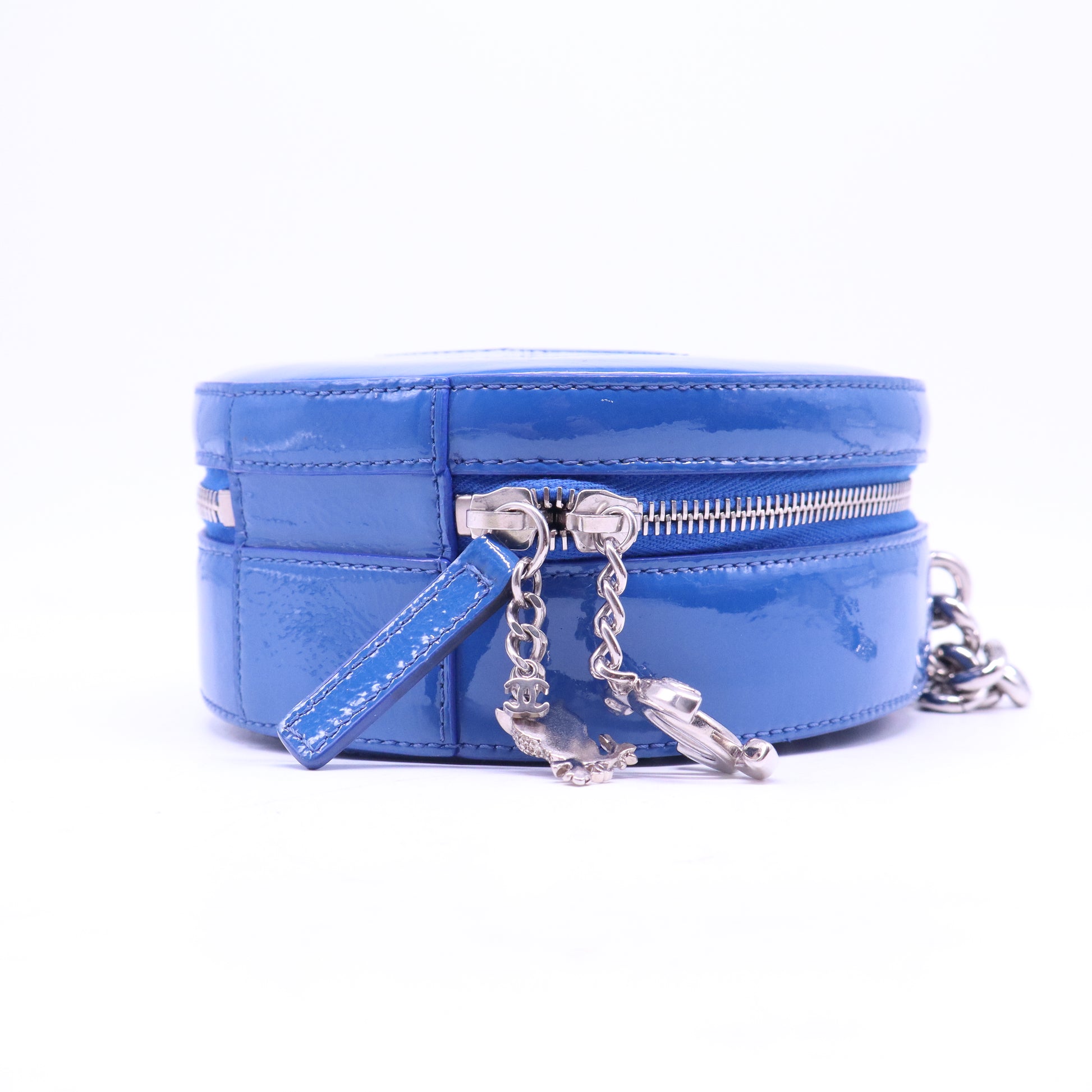 Patent Round As Earth Evening Bag Blue B21037
