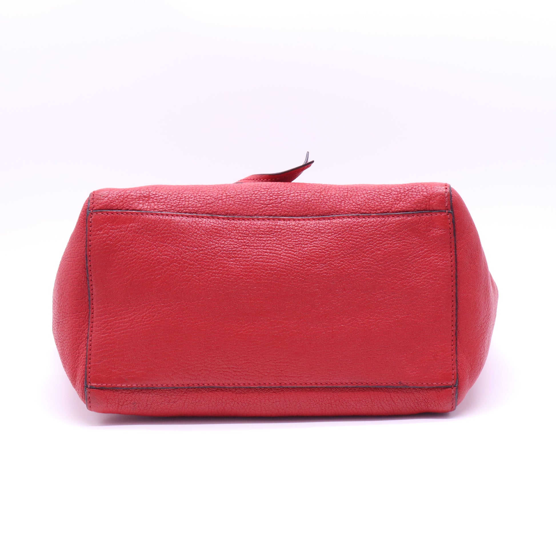 Red Shiny Calfskin Two Way Tote Bag w/ Strap  B22073