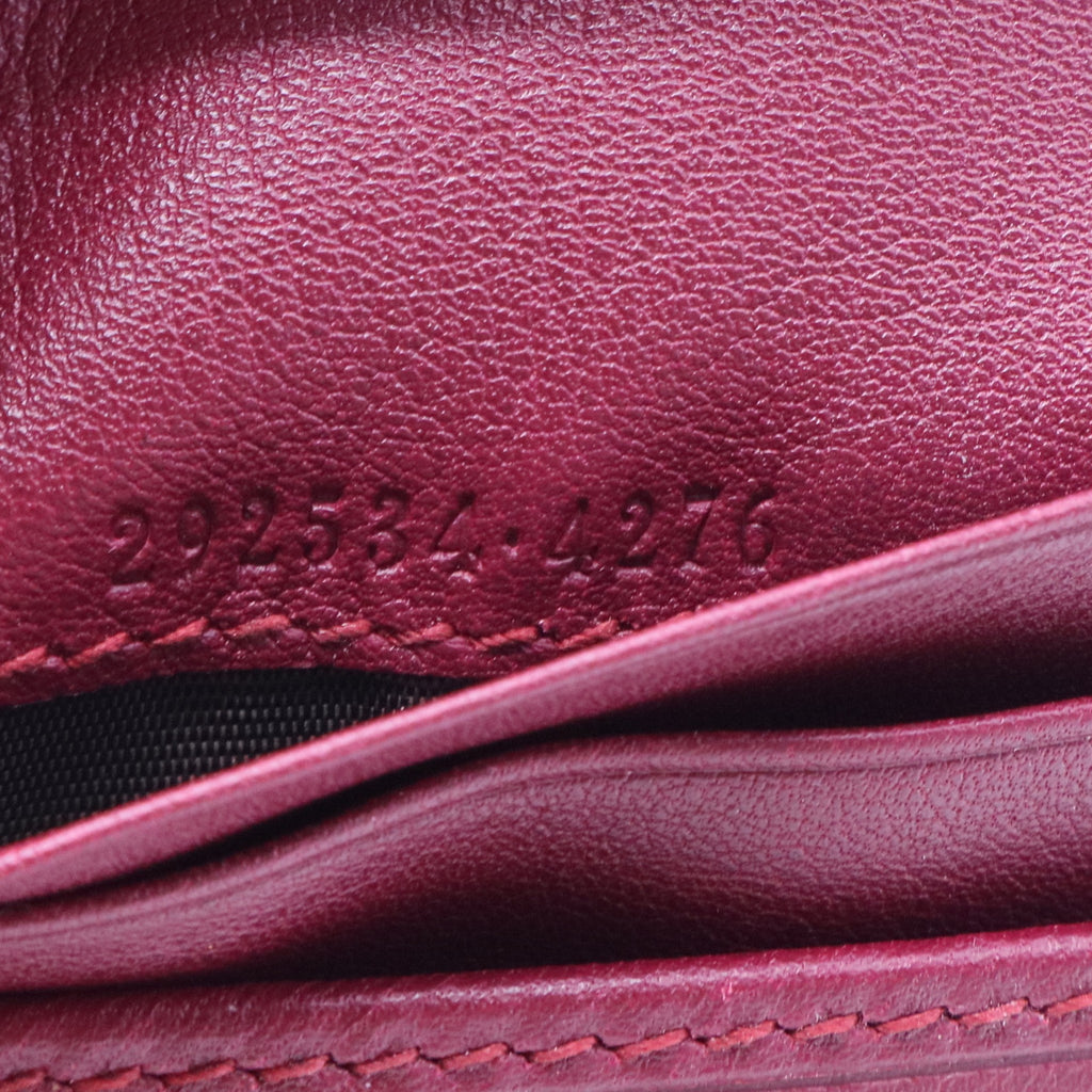 GG Emblem Small Wallet in Embossed Leather W20341