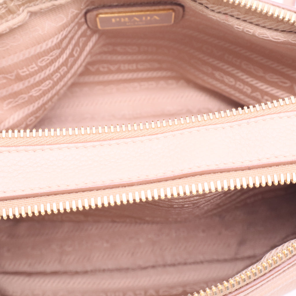 Double Zip Camera Bag Vitello Daino Twins