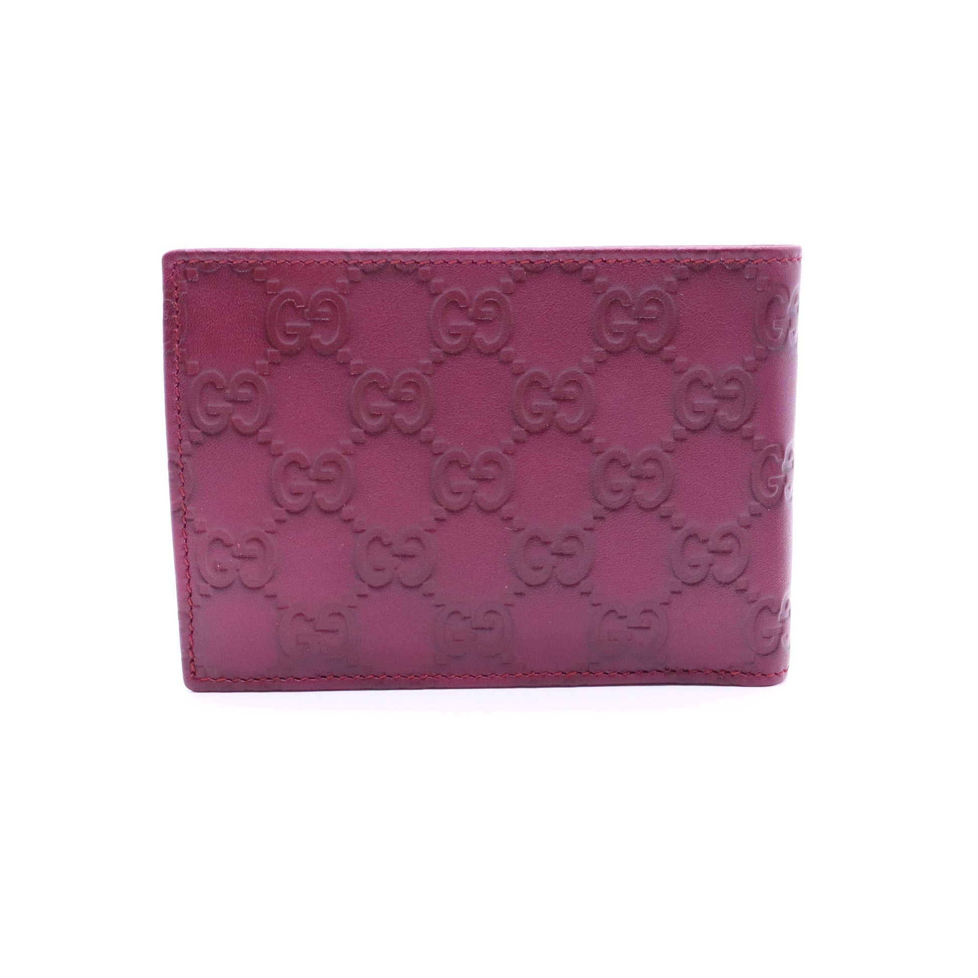 GG Emblem Small Wallet in Embossed Leather W20341