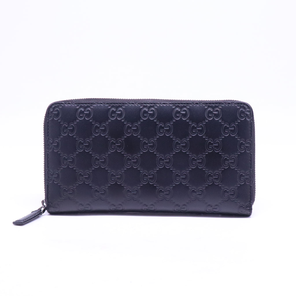 Guccissima Zip Around Wallet Blue W20726