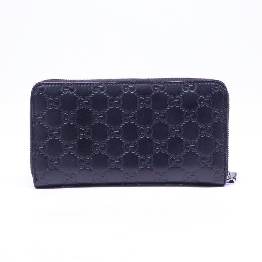 Guccissima Zip Around Wallet Blue W20726
