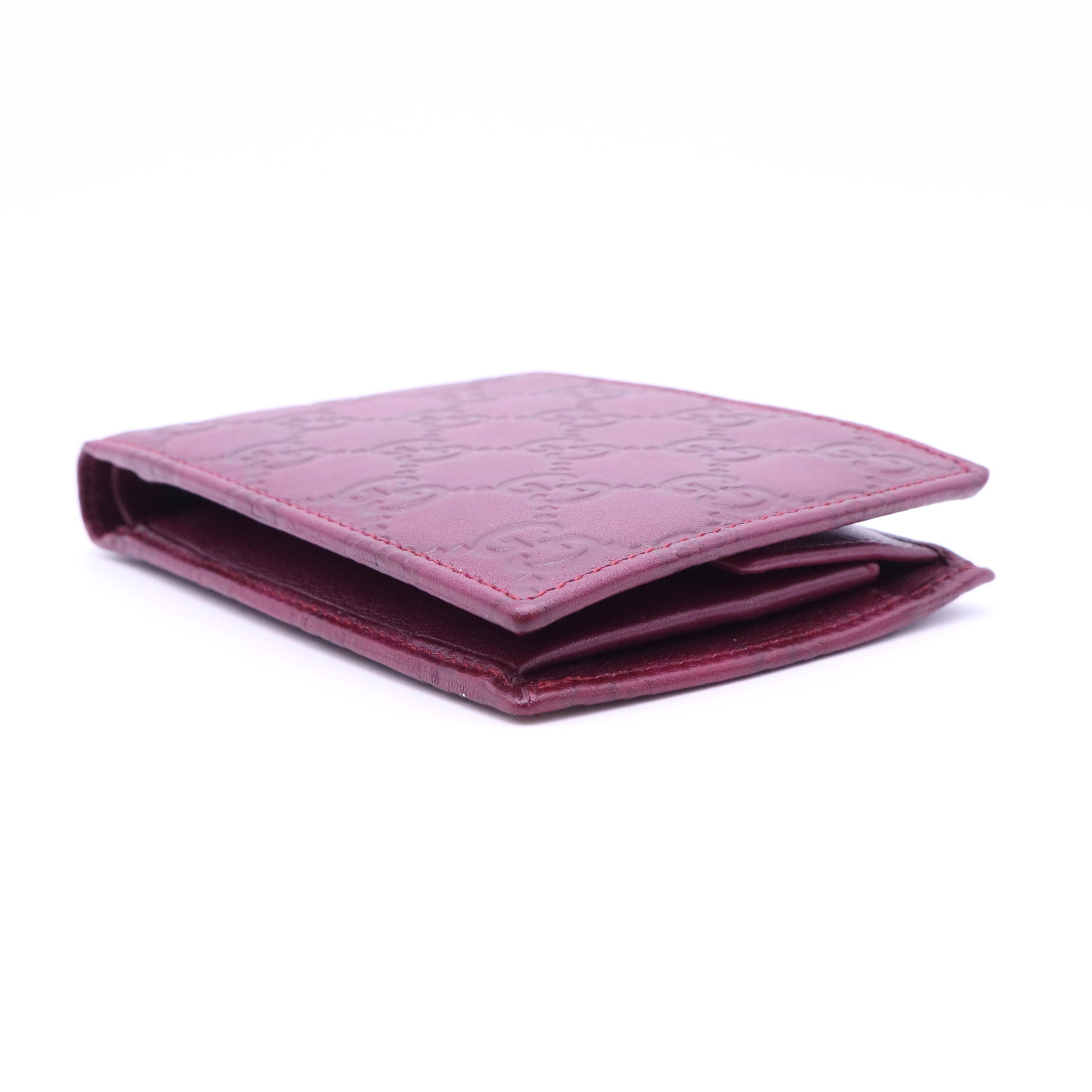 GG Emblem Small Wallet in Embossed Leather W20341