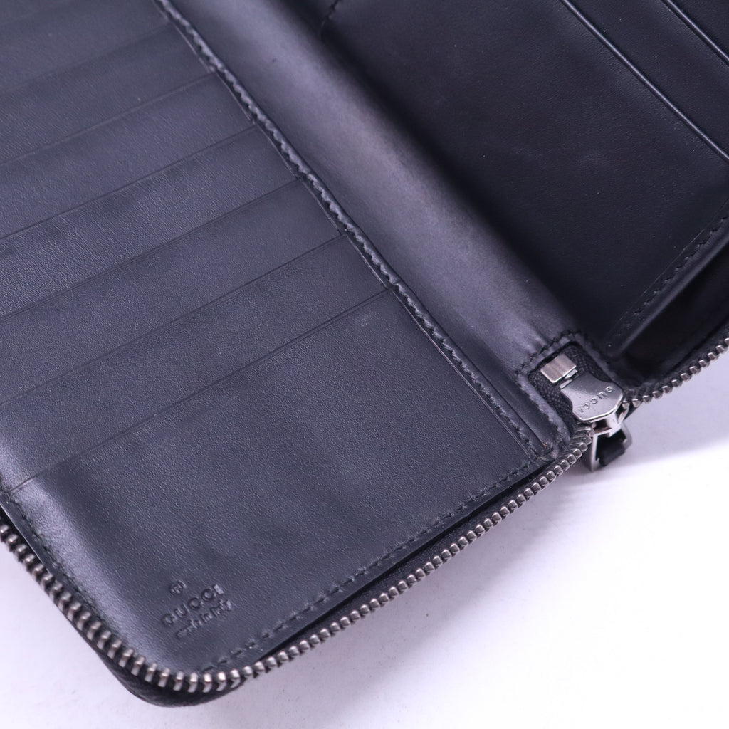 Guccissima Zip Around Wallet Blue W20726