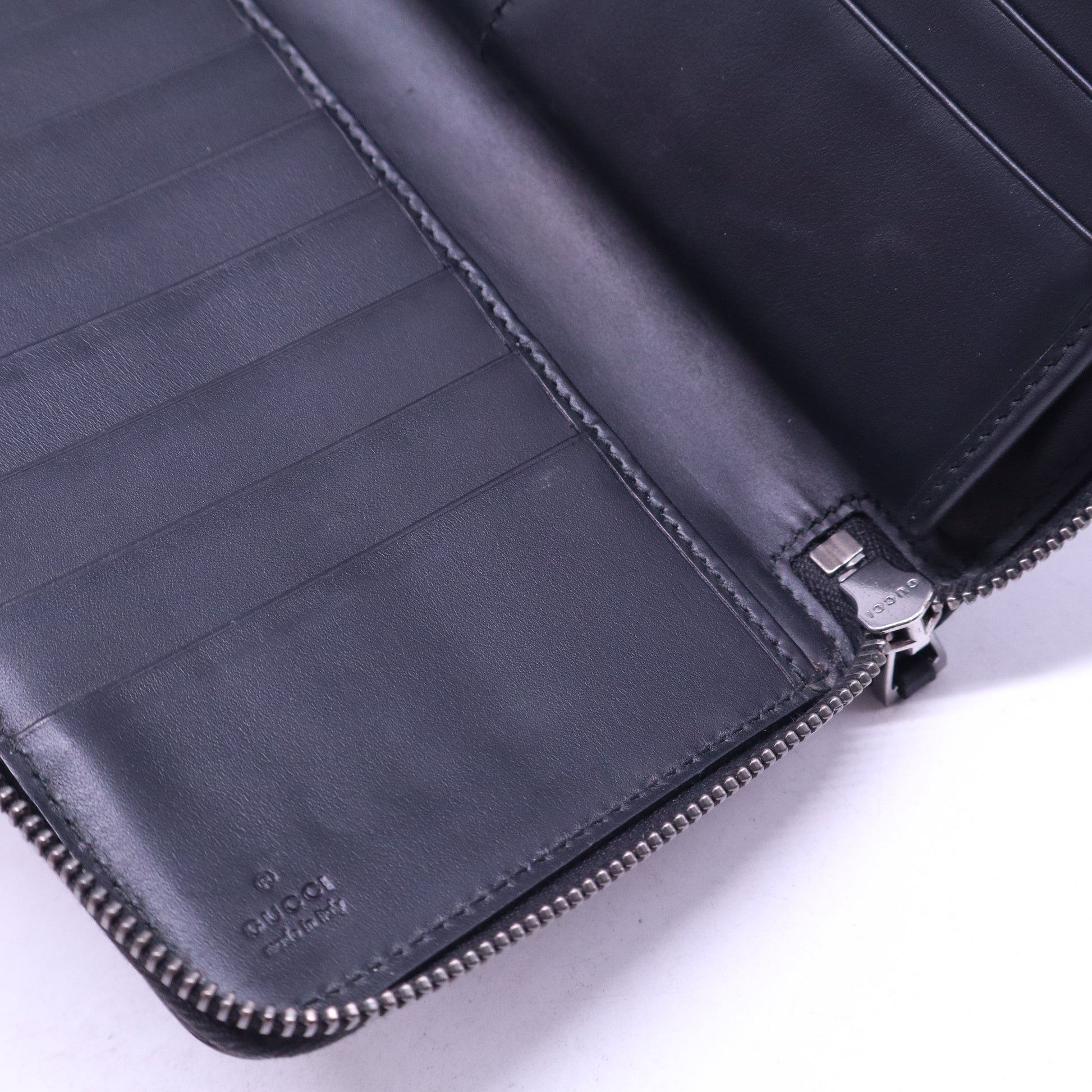 Guccissima Zip Around Wallet Blue W20726
