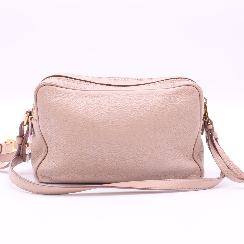 Double Zip Camera Bag Vitello Daino Twins