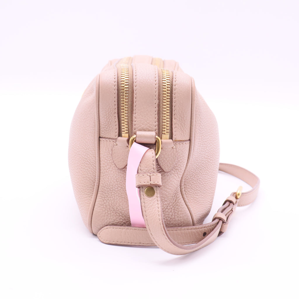 Double Zip Camera Bag Vitello Daino Twins