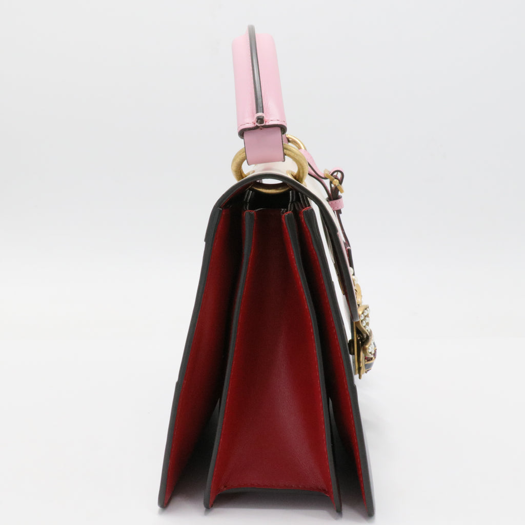 Queen Margaret Top Handle Bag Colorblock Leather Small