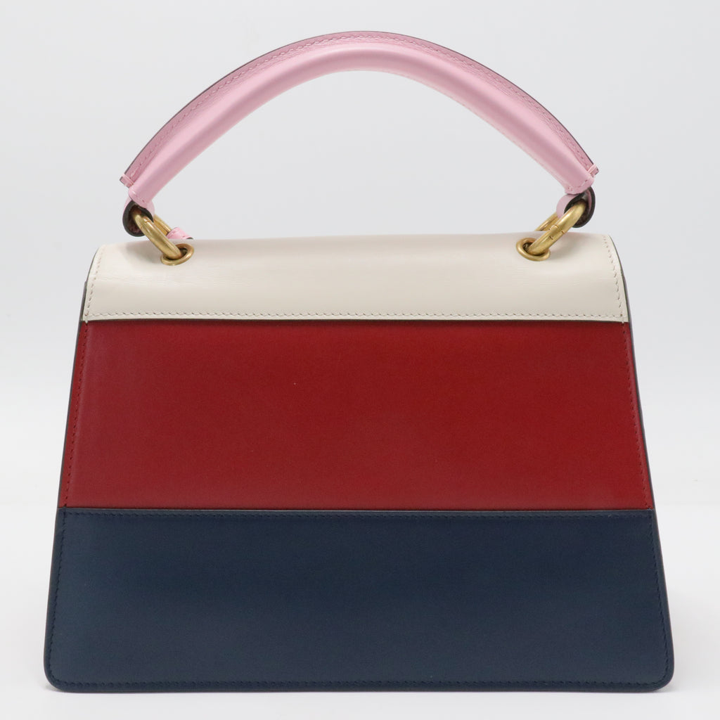 Queen Margaret Top Handle Bag Colorblock Leather Small