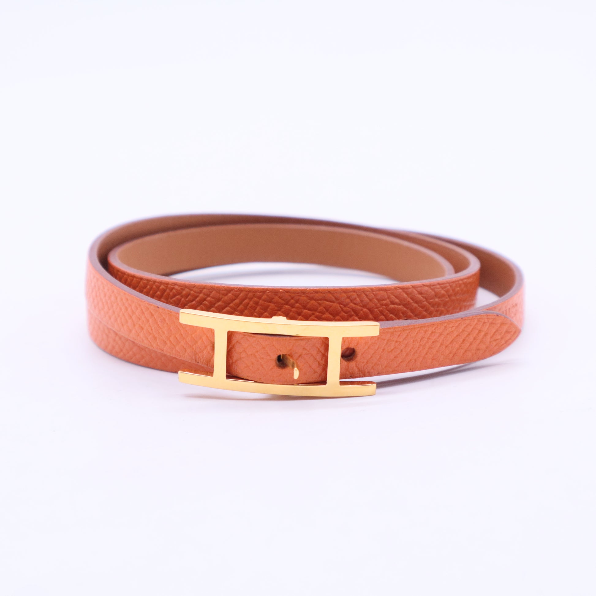 Leather Mini Dog Clous Carres Wrap Bracelet W20305