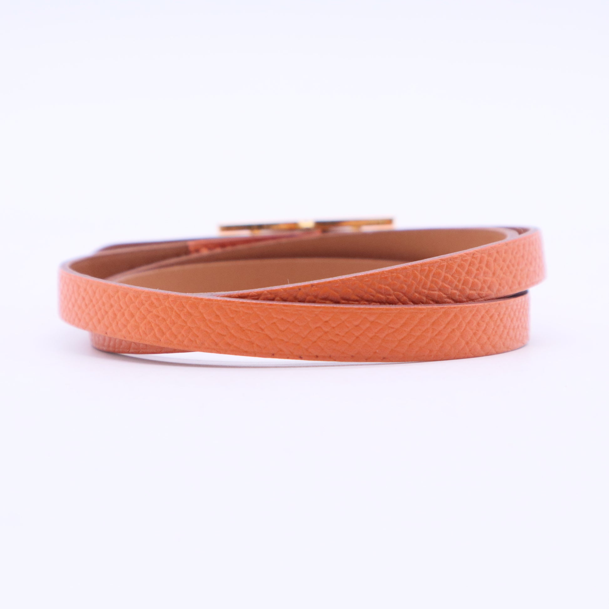 Leather Mini Dog Clous Carres Wrap Bracelet W20305
