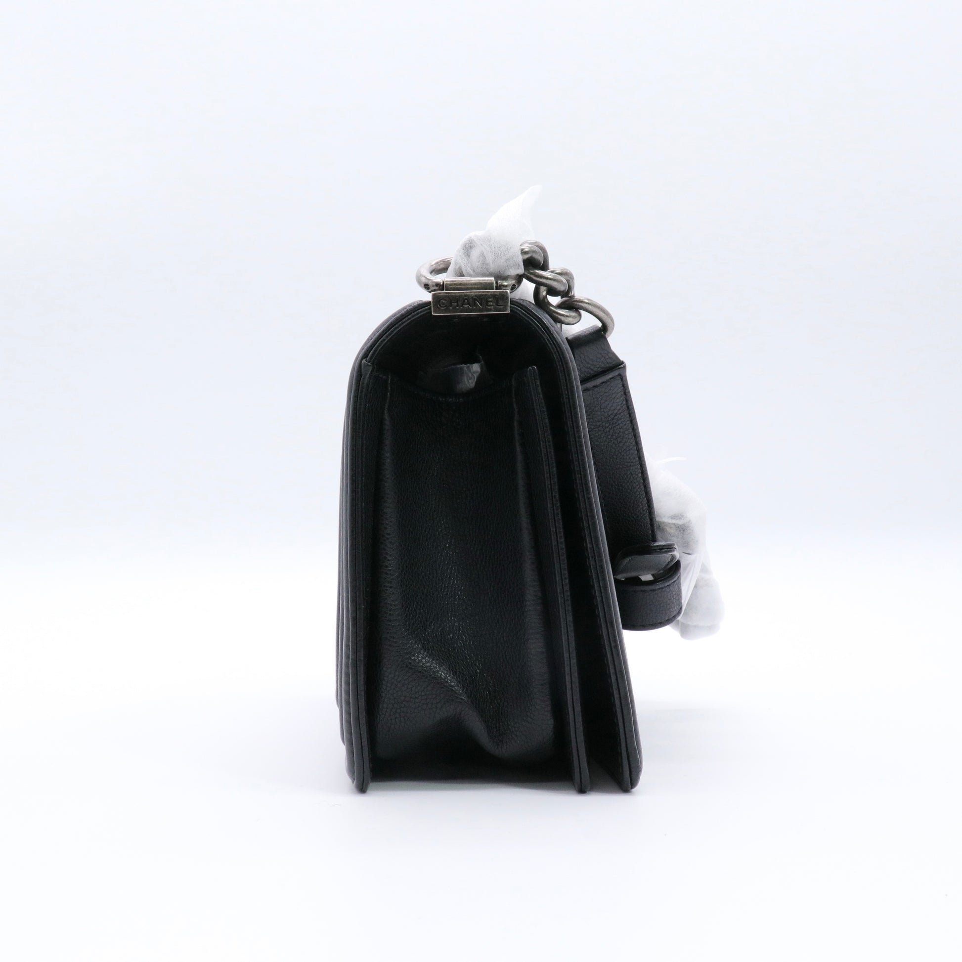 Boy Chanel Matelasse Shoulder Bag Black twins