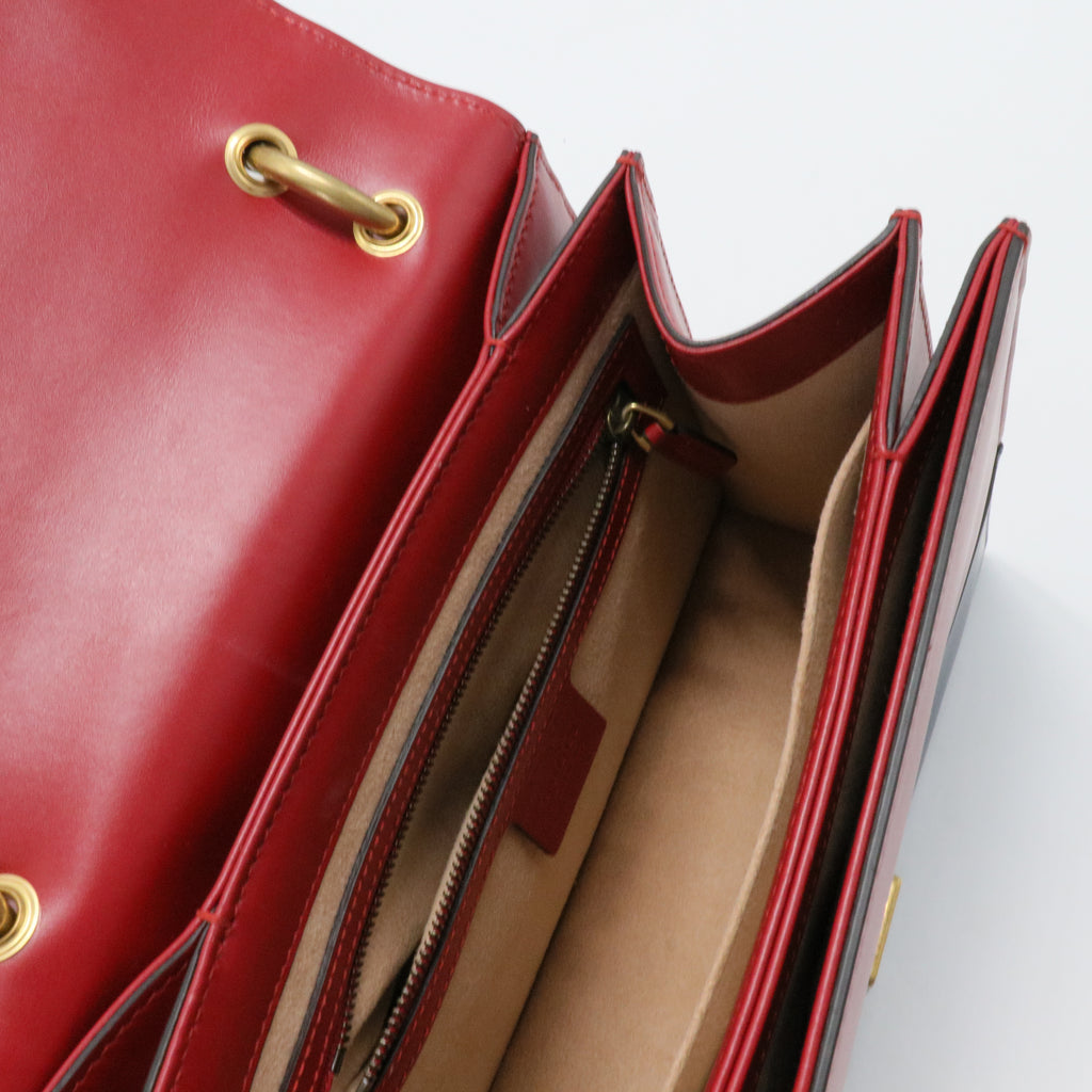 Queen Margaret Top Handle Bag Colorblock Leather Small