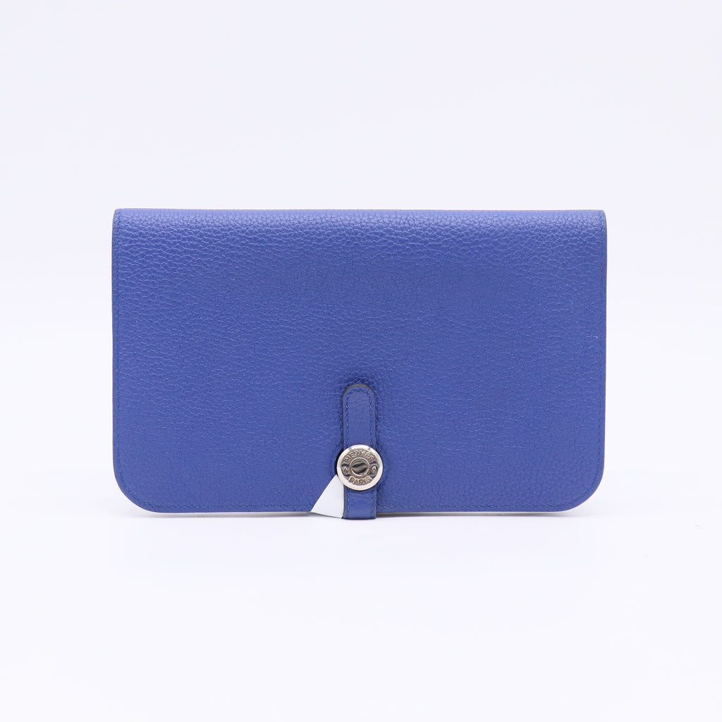 Dogon Duo Navy Calfskin Long Wallet W22523